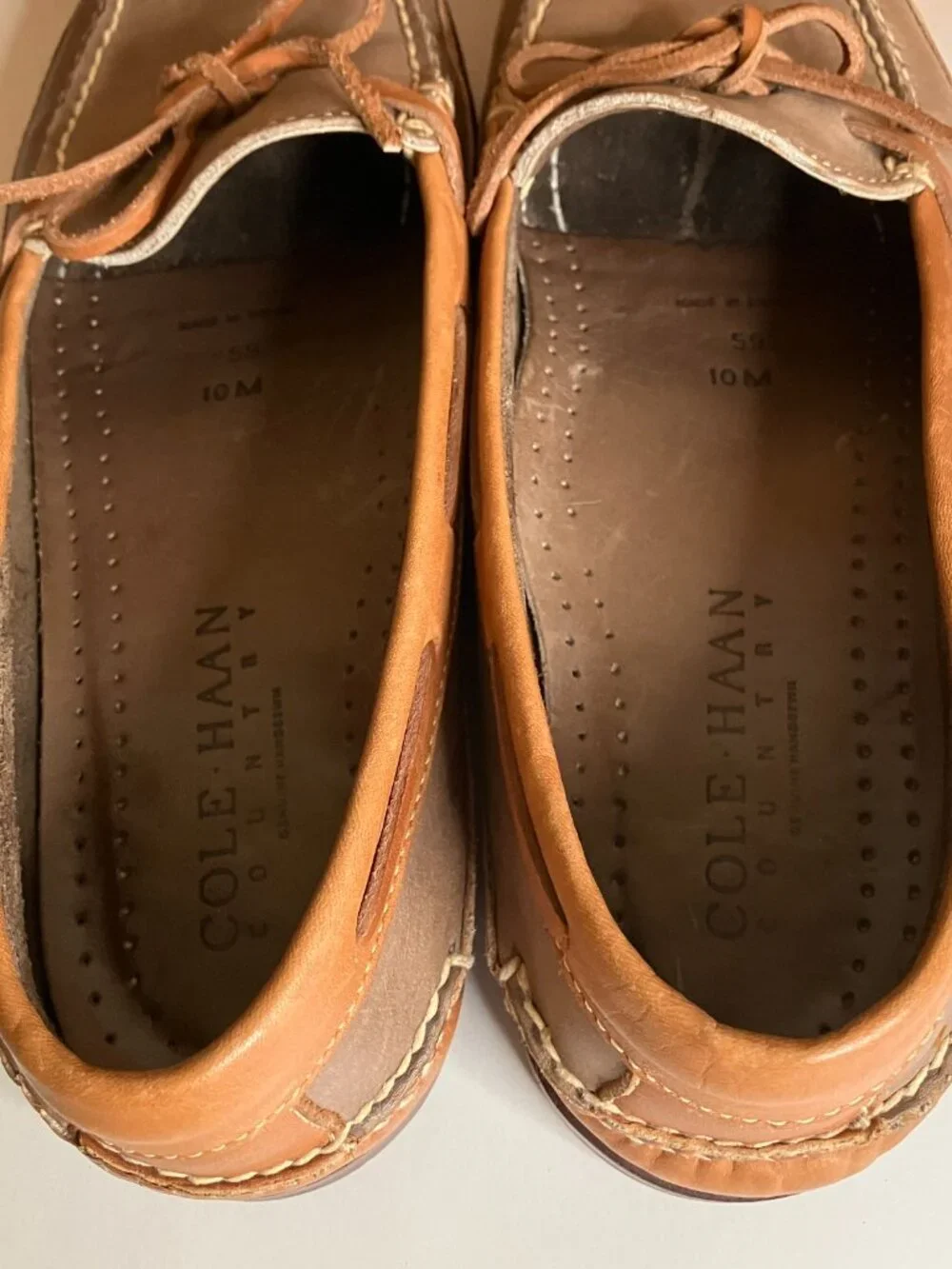 Vintage Cole Haan Country Men's 10M Boat Shoe Loafers Leather Made in Brazil 59